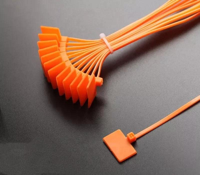 Hongtu Self-Locking Nylon Zip Ties Assortment - 3x100mm, 4x150mm, 4x200mm | Plastic Cable Ties with Tag Labels for Cable Marking