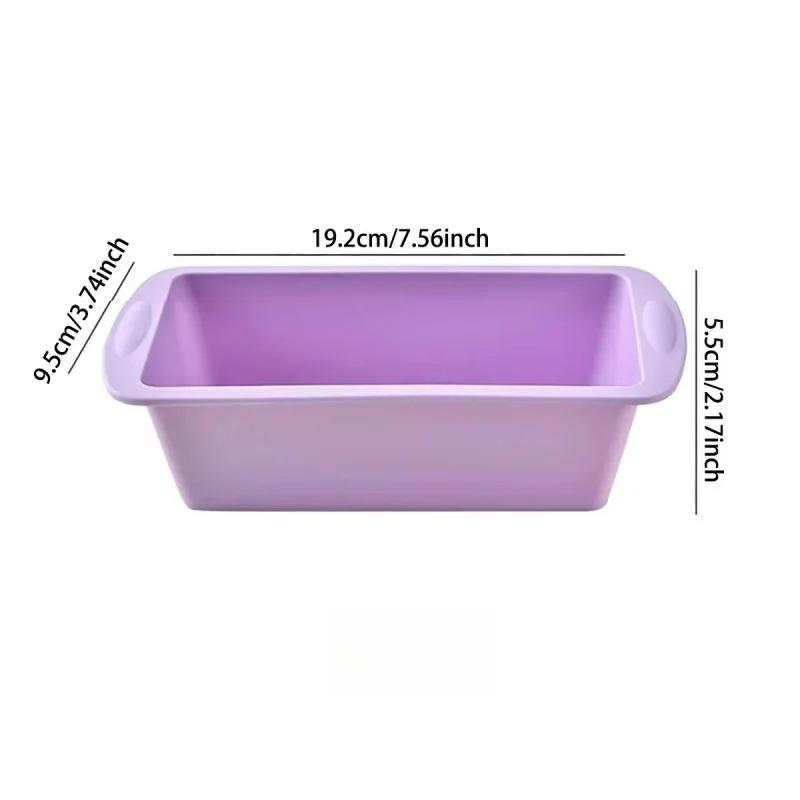 1pcs Baking Silicone Cake Mold Easy To Demold Rectangular Toast Mold Household Oven Silicone Baking Tray фиолетовый