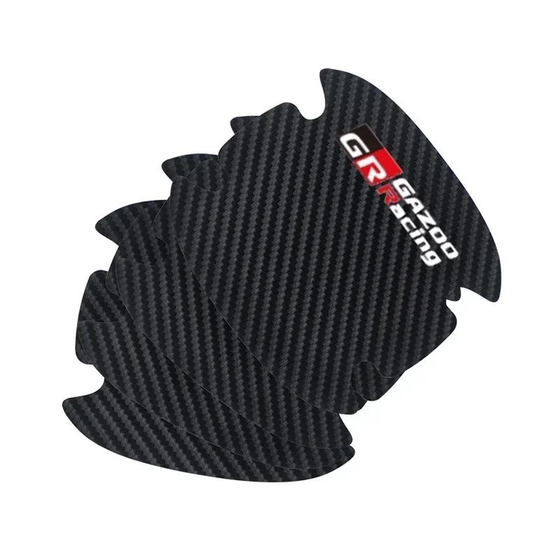 Car Anti Scratch Stickers For S0 GR Gazoo Sport Racing Door Handle Carbon Fiber Protector Handle Protection Film Accessorie JH0