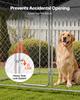 VEVOR Outdoor Dog Kennel, 2.3 x 2.3 x 2.15 m Large Dog Kennel with Secure Lock, Outside Dogs Enclosures with UV-Resistant & Waterproof Roof Cover