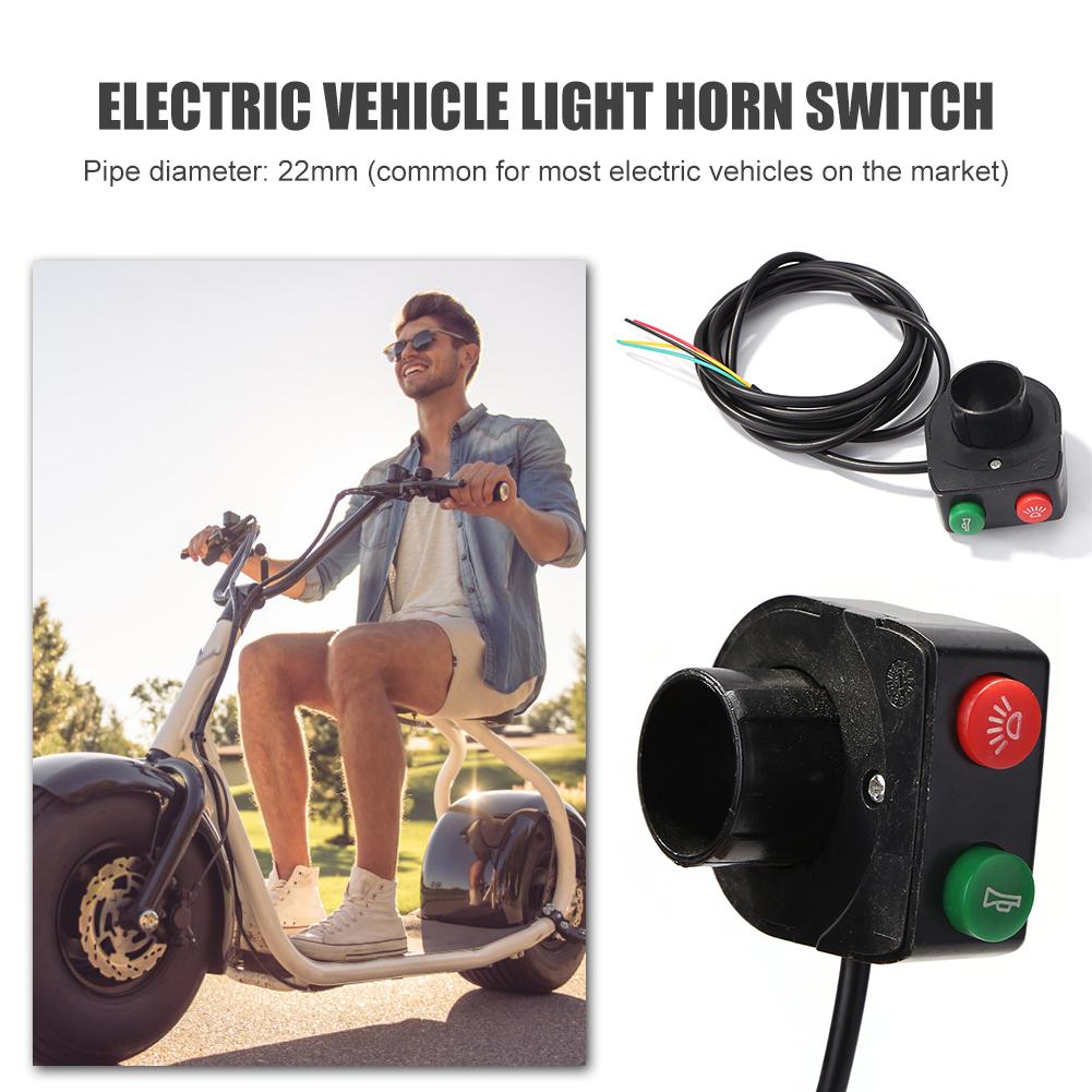 

Фара для электровелосипеда, переключатель звукового сигнала, 2 в 1, аксессуары для электровелосипедов.