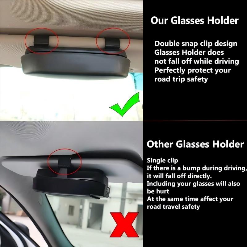 Scatola Multifunzione per Occhiali da Auto Portatile Porta Occhiali da Sole per Auto Porta Occhiali da Guida per Auto Custodia per Occhiali con Interruttore a Pressione Parasole