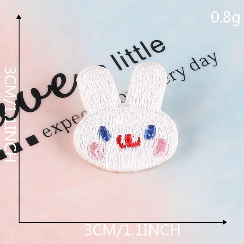 

Вышитая этикетка для одежды, аксессуары, симпатичное мультяшное животное, динозавр, кролик, медведь, самоклеящаяся нашивка, наклейка на ткань B3R-A-3-8