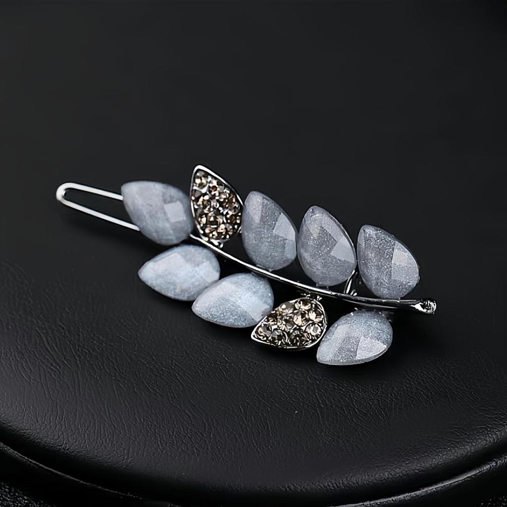 Simple Leaf Five-Petal Flower Hair Clip - Stylish European & American Barrette Frog Buckle