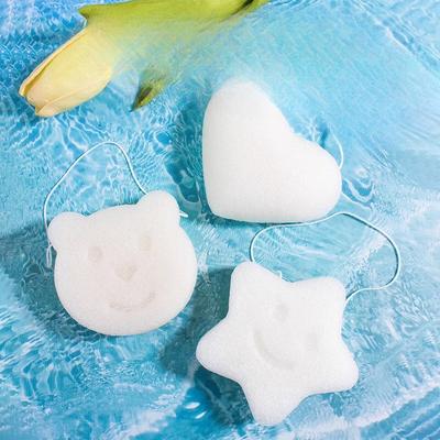 Esponja de Baño para Bebé Esponja Konjac Algodón Hogar Recién Nacido Esponja para Lavar la Cara Algodón para Baño de Bebé