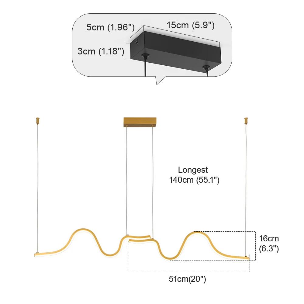 Candelabru de tavan cu LED, minimalist modern, pentru masă, sufragerie, bucătărie, bar, suspendat, lămpi decorative de interior