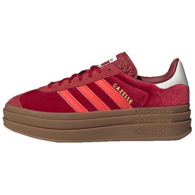 Gazelle Bold Bright Red Velvet Women Sneakers Off-White IG4388