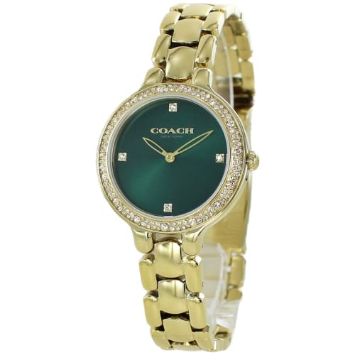 Coach Women's Chelsea Watch, Green with Yellow Gold Bracelet, 14504251
