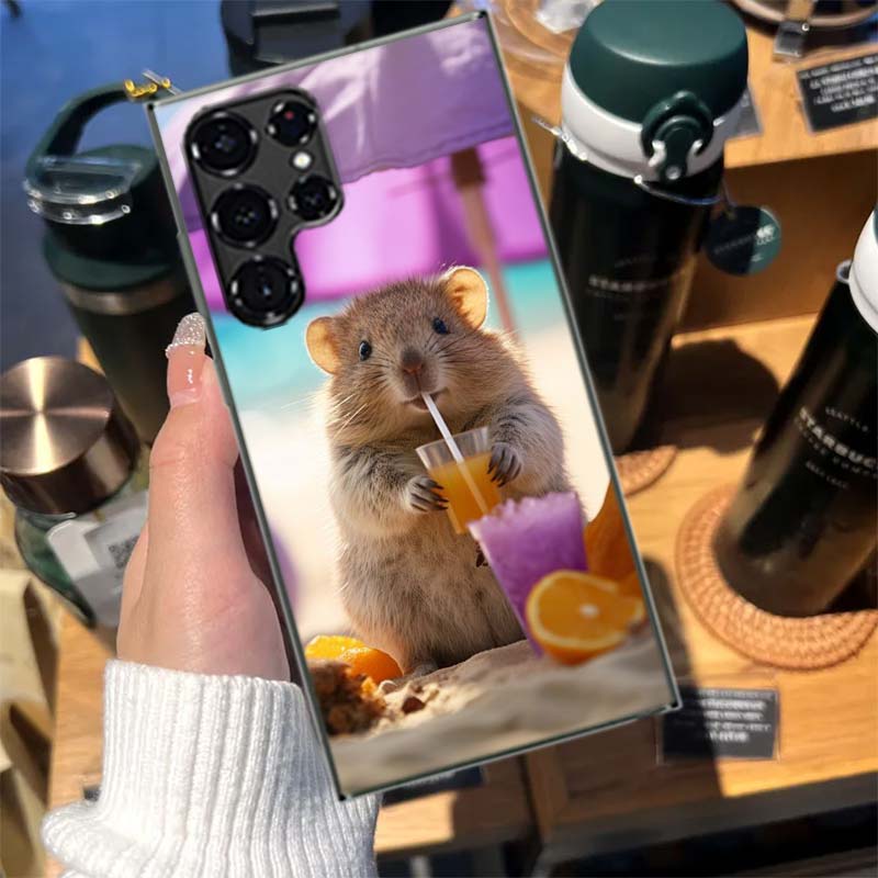 Cute Hamster Cases Phone Case for Samsung Galaxy S26 Ultra S25 Edge S24 S23 FE S21 Plus S20 S22 S10 Cover TPU Capa Shell Shockpr