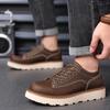 Classic Retro Handmade Casual Mens Oxford Shoes Top Comfort Shoes for Men Fashion Men High Quality Leather Work Shoes Man