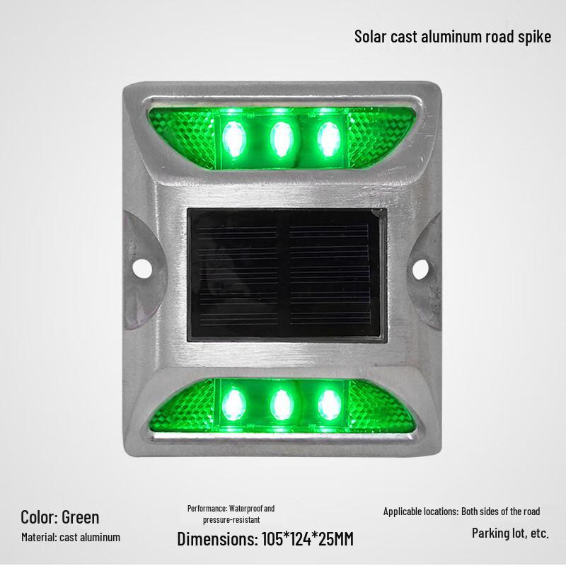 Miling Green LED Solar Traffic Warning Road Stud Standard