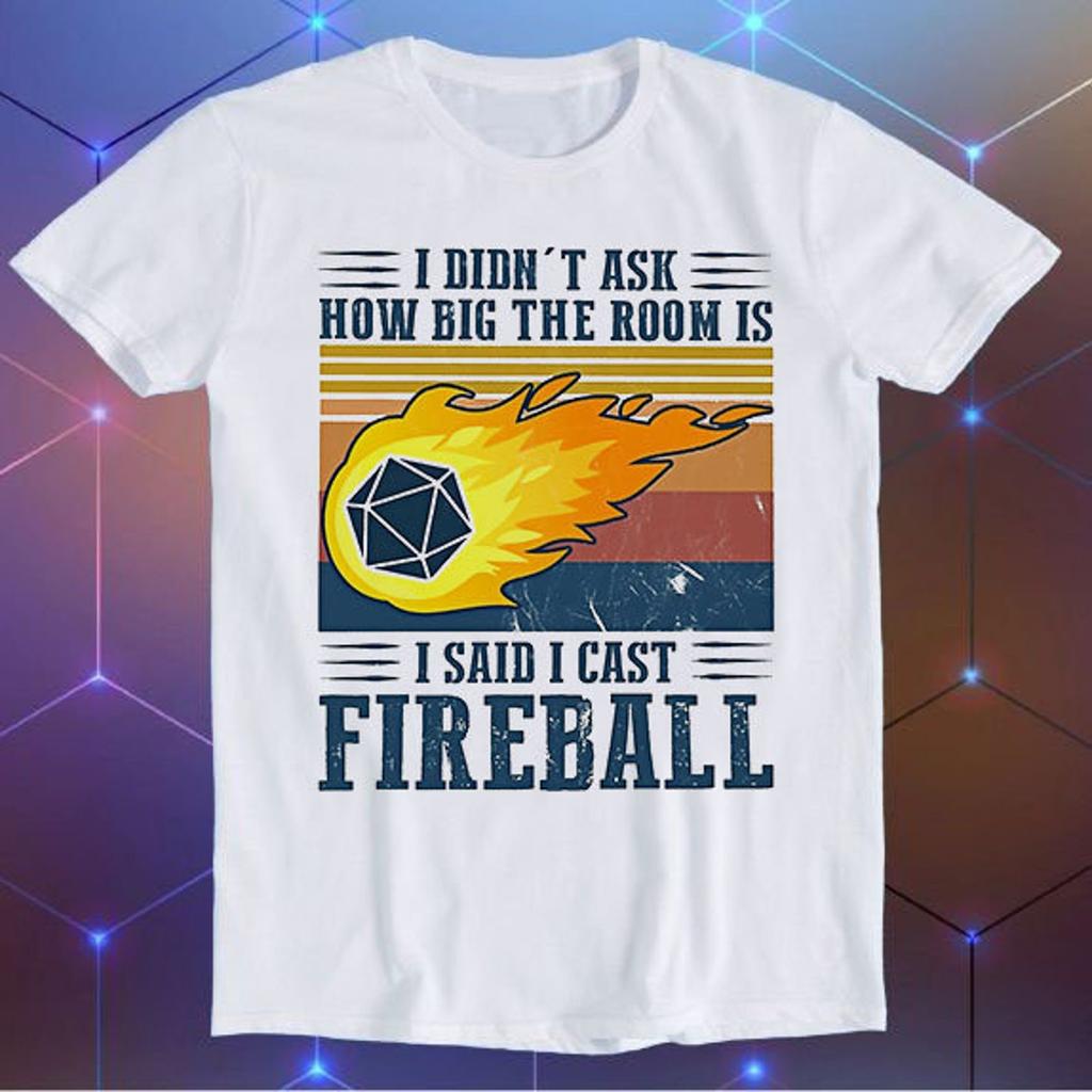 DM I Cast Fireball DND Dragon Dungeon Master Wizard Manga Art Drawing Anime Funny Meme Cool Funny Gift T-Shirt E1147