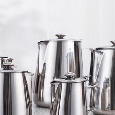 Müheloses Aufschäumen und Ausgießen Edelstahl Milchaufschäumkännchen mit Deckel