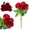 Velvet Rose Bouquet Red Roses Like Real Beautiful Artificial Flowers