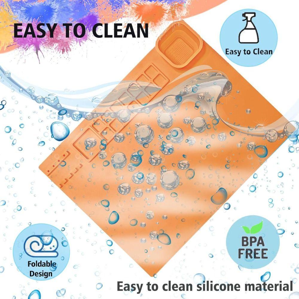 Hexagon Silicone Painting Mat Art Scrubbable Art Silicone Craft Mat Washable Creative Graffiti Painting Mat Craft Art