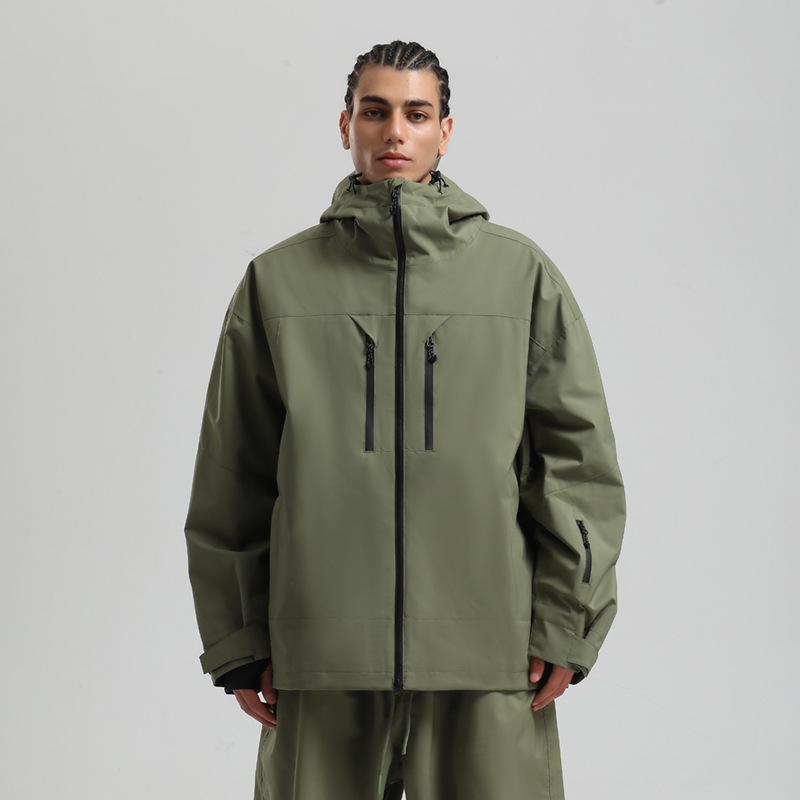 Men's and Women's Ski Jacket Snowboard Coat Waterproof Winter Baggy Snow Jackets with Hood Windproof Warm Insulation Outdoor Sports Skiing Jackets