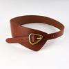 Fashion PU Leather Women's Waist Black Brown Decorative Coat Wide Belt Accessories Versatile Pin Buckle Waistband