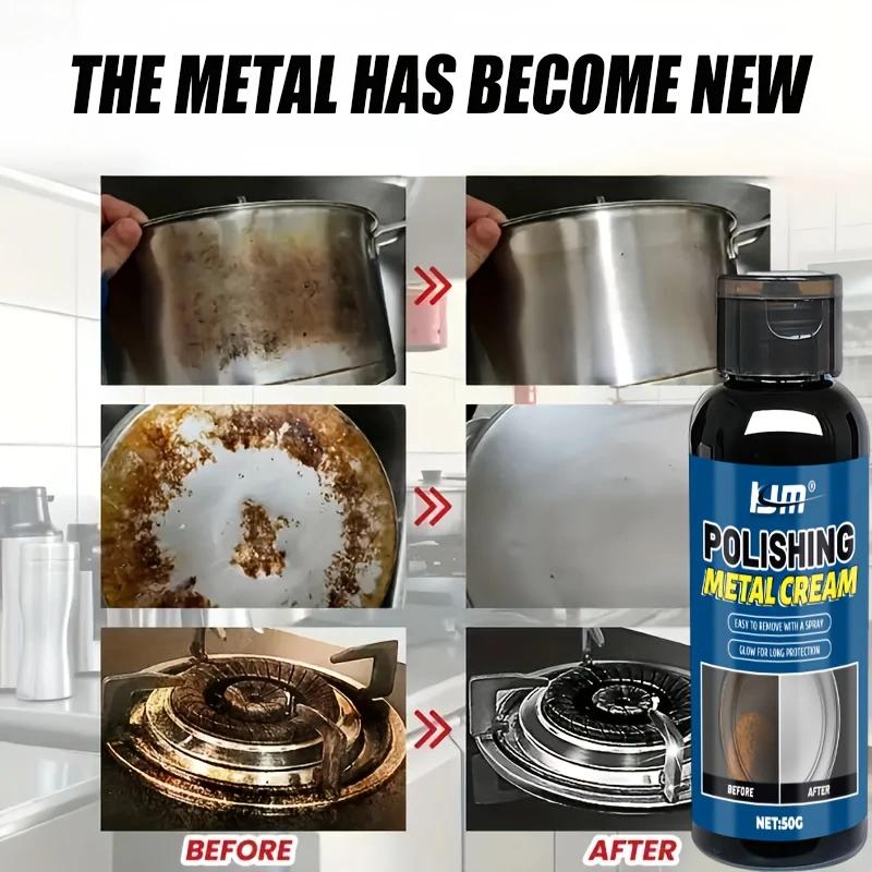 Multifunctional metal polish,quickly restores the surface of household chrome products,suitable for RVs,cars,motorcycles.