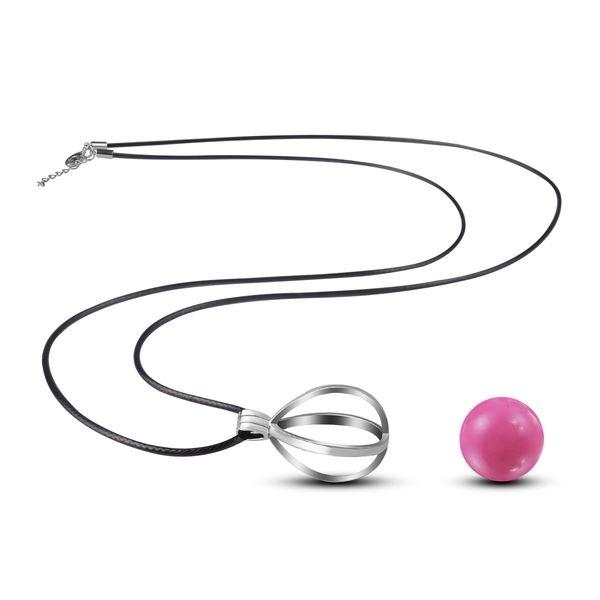 Ei-Schwangerschaftsbola mit rosa Glöckchen