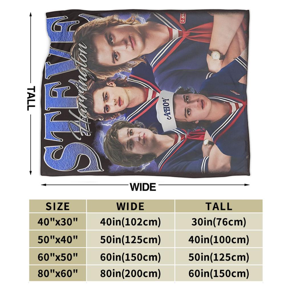 Steve Harrington Tv Series Blankets Warm Soft Funny Plush Throw Blanket For Chair Travel Office Flannel Bedspread Bed Cover