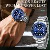NIBOSI Luxury Mens Watches Stainless Steel Date Military Fashion Luminous Waterproof Quartz Wristwatches