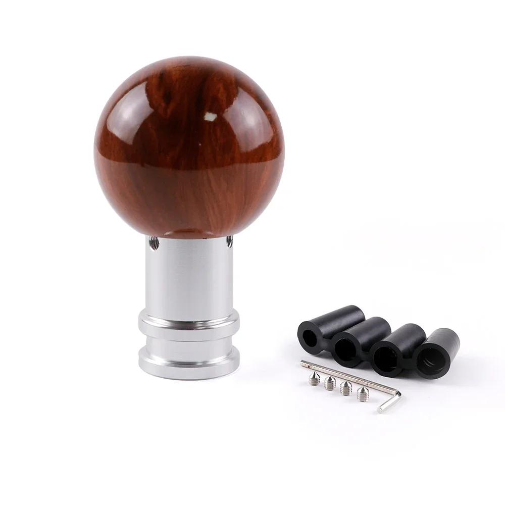 

Aluminum Gear Shift Knob Mahogany Water transfer printing Wood Grain Silver A