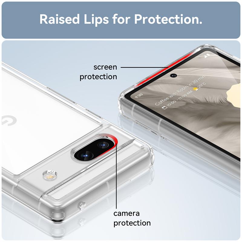 Für Hülle Google Pixel 7A Hülle Pixel 7A Capas Bumper Stoßfest Rückseite Klar Transparent Mehrfarbig Fundas Google Pixel 7 Pro 7A