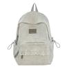 Schoolbag Light Grey Texture Fashion Lace Backpack Women's Simple Gentle Large Capacity Middle and High School Student Versatile School Bag