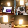 LED Fill Light with Phone Clip Cold Shoe Super Bright 3 Light Modes Flicker Free Portable Rechargeable Magnetic Phone Selfie Light Accessory
