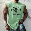 Canotta da uomo senza maniche vestibilità larga casual streetwear maglietta muscolare con grafica stampata texture gilet estivo per allenamento palestra