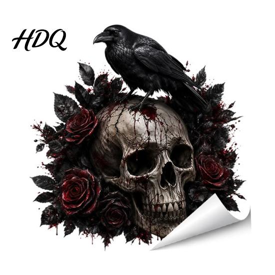 Reusable Festival Decor Halloween Static Window Clings Skeleton Witch Pumpkin Bat Silhouette Glass Stickers Outdoor Murals Removable Decals