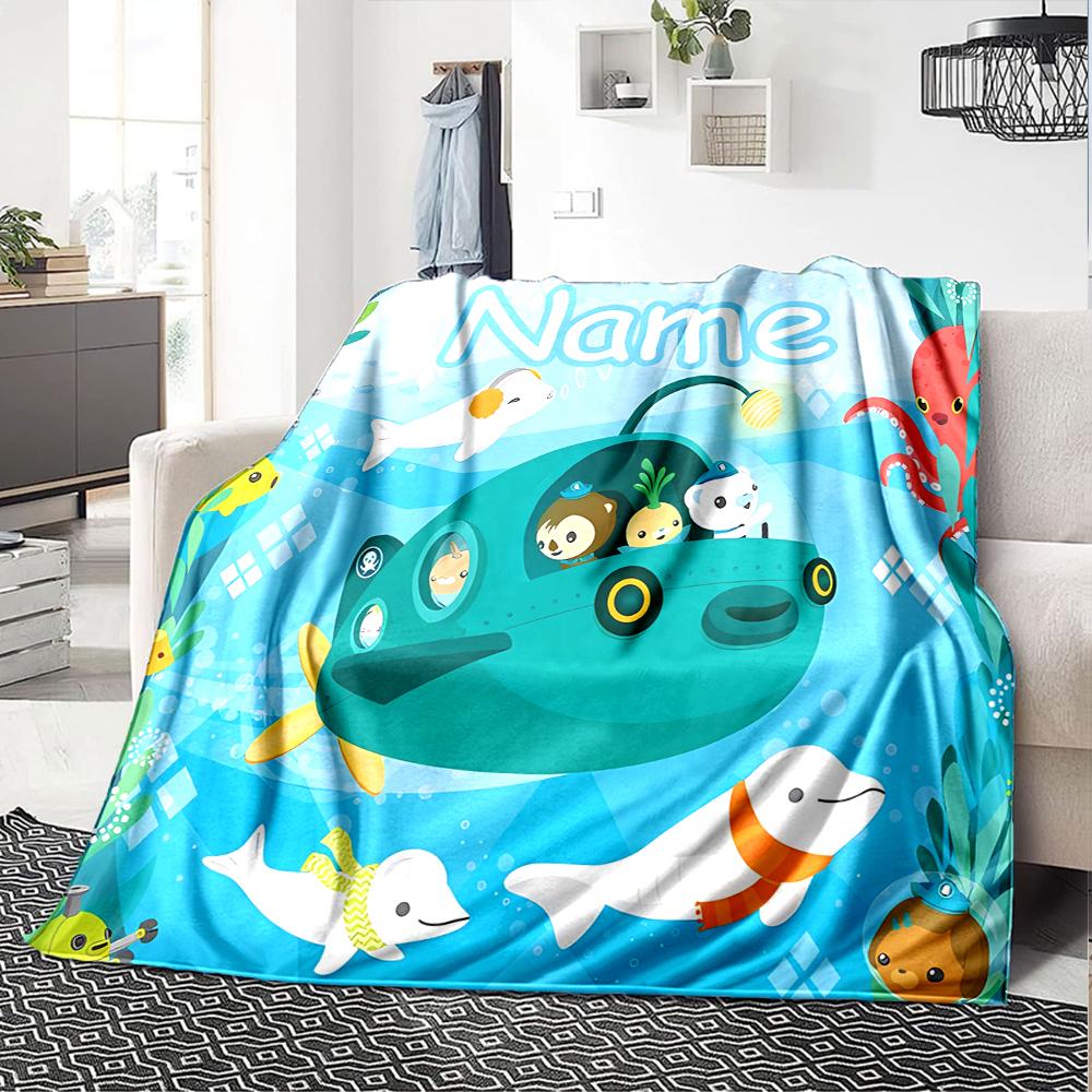 Customiz Name Personality Octonauts Blanket Soft &Warm Sofa Office Bed Travel Lunch Break Blanket, Gift Suitable All Seasons