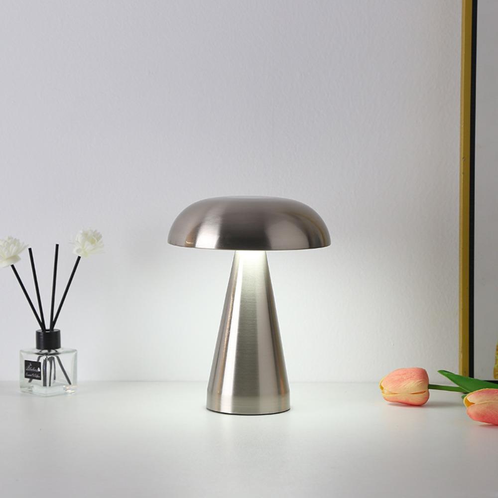 Touch Sensor Table Lamp Rechargeable Desk Lamp Modern Mushroom Night Light  Home Decor