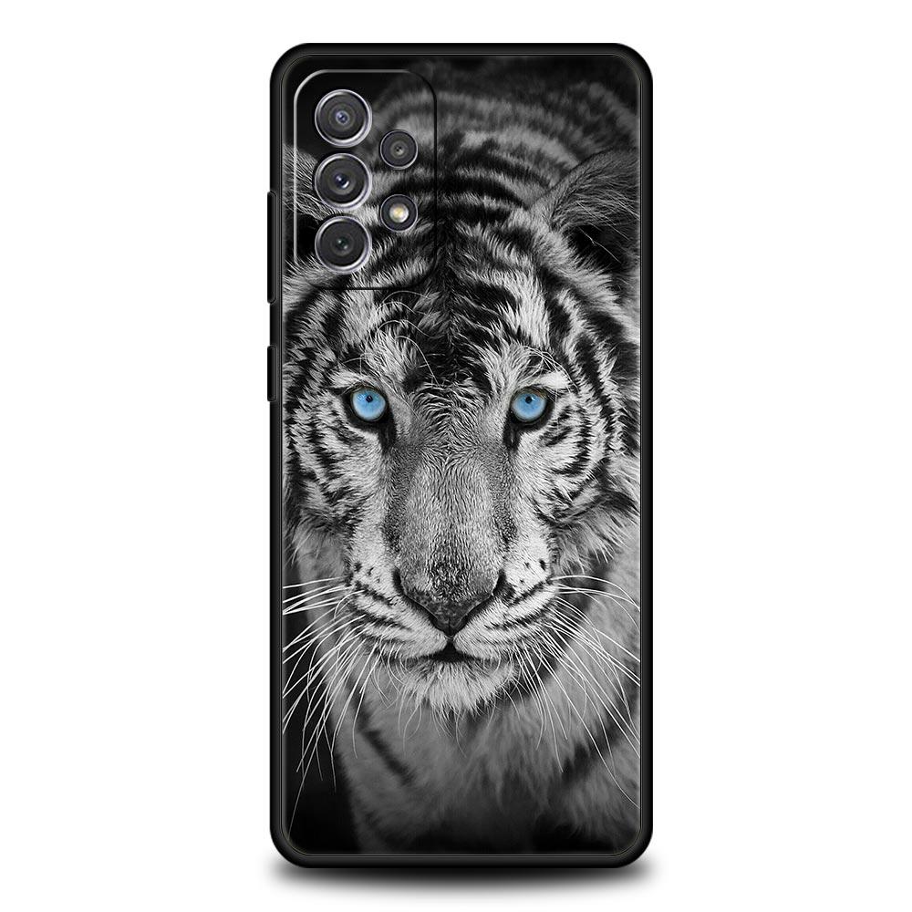 Animal White Tiger Phone Case for Samsung Galaxy A17 A13 A15 A25 A35 A51 A55 A71 A21S A11 A31 A41 A23 A53 A73 5G A03S A05s Cover