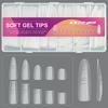 240pcs Ultra-Thin Double-Sided Fake Nails With Auxiliary Line No-Trace Nail Tips Clear Extension False Nails DIY