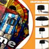 Custom Name Personalized Lionel Messi Print Umbrella, Auto Open Close, 8‑Rib Sturdy Frame, Commute Camping Hiking Use, Birthday Gift