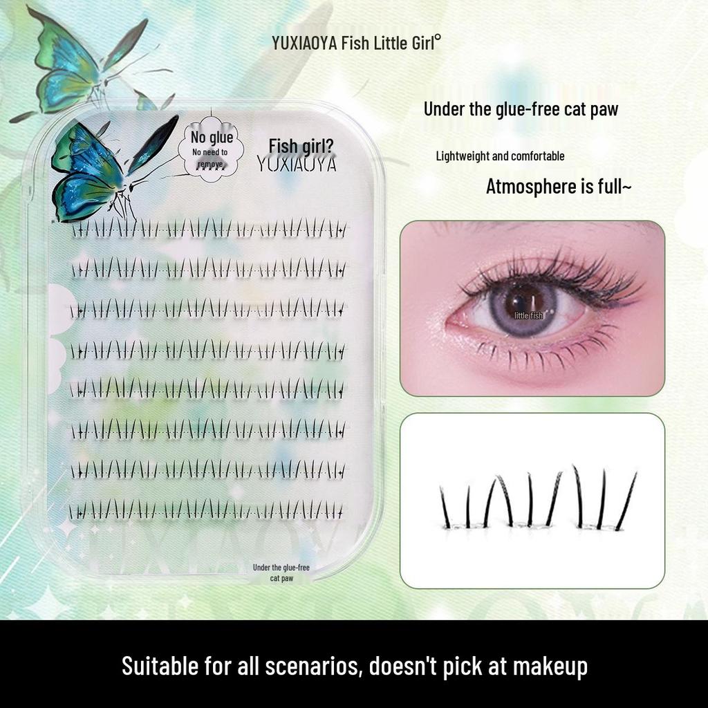 Yu Xiao Ya Glue-Free Cat Paw Lower Lashes - Natural Style Realistic False Eyelashes