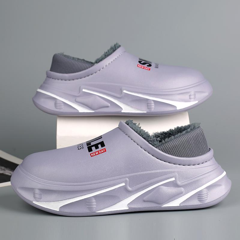 

Зимние мужские теплые тапочки Хлопковые тапочки На каблуке Уличные Домашние Теплая обувь Мужские Домашние Тапочки Плюшевые Теплые Тапочки 38-45 44-45 серый/белый