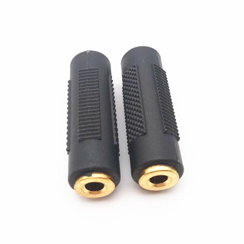 Gold-Plated 3.5mm Dual-Channel Stereo Male to Female Adapter Connector