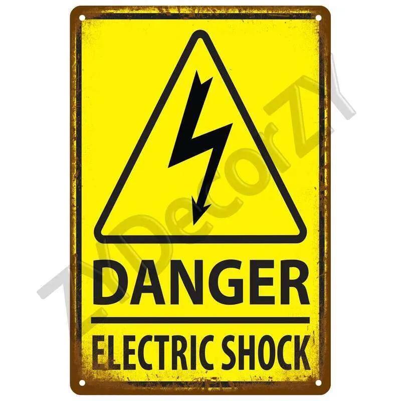 Warning Retro Tin For Home Room Wall Decor Art Metal Sign Vintage Bars Garage Cafe Club Man Cave Pubs Mural Plate Poster 26T0104 26T0104