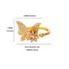 Pink flower rotating ring women's light luxury hot-selling copper inlaid zir*****pen index finger ring