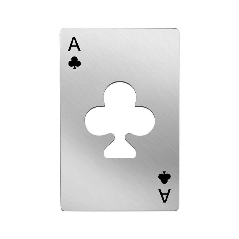 Nerezová ocel Piky Otevírač lahví pro vinaře Hrací karty Otevírač lahví Platební karta Otevírač pivních lahví