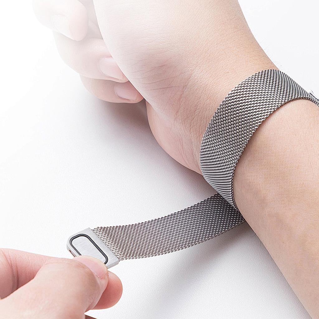 Magnetic Metal Watch Strap Adjustable Band Breathable Comfortable Replacement Wristband Fitness Tracker for WHOOP 5.0 MG LIFE