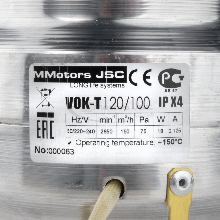 Kominový ventilátor vok 120/100 do +150c