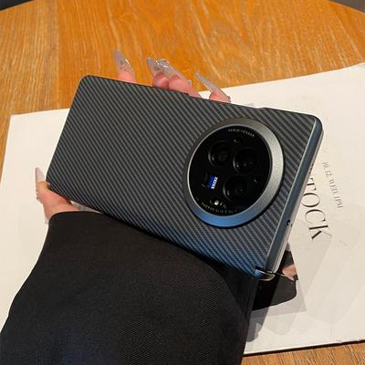 Suitable for Vivoxfold1pro Mobile Phone Case Folding Hinge Center Shaft Rear Case XFold1Pro Carbon Fiber Pattern Matte Protective Case