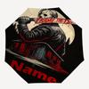 Custom Name Friday the 13th Theme Automatic Umbrella, Lightweight & Portable, 8 Rib, Perfect for Outdoor Travel, Birthdays, Christmas, Gifts.