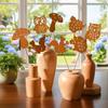 8Pcs Metal Animal for Outside Decorative Garden Stakes Animal Decoration Plant Stakes Metal Art Outside Yard Art