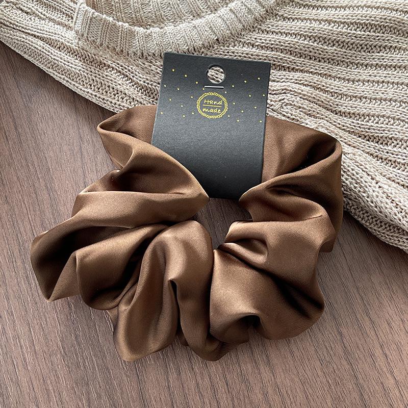 2026 Morandi Jumbo Satin Scrunchie - 15cm, Solid Color, Elegant, High-Quality Hair Tie