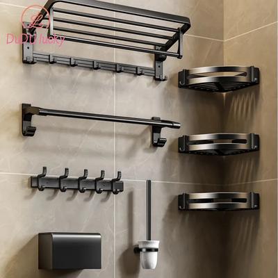 Portasciugamani in alluminio senza fori, ciondolo per bagno, ciondolo per WC