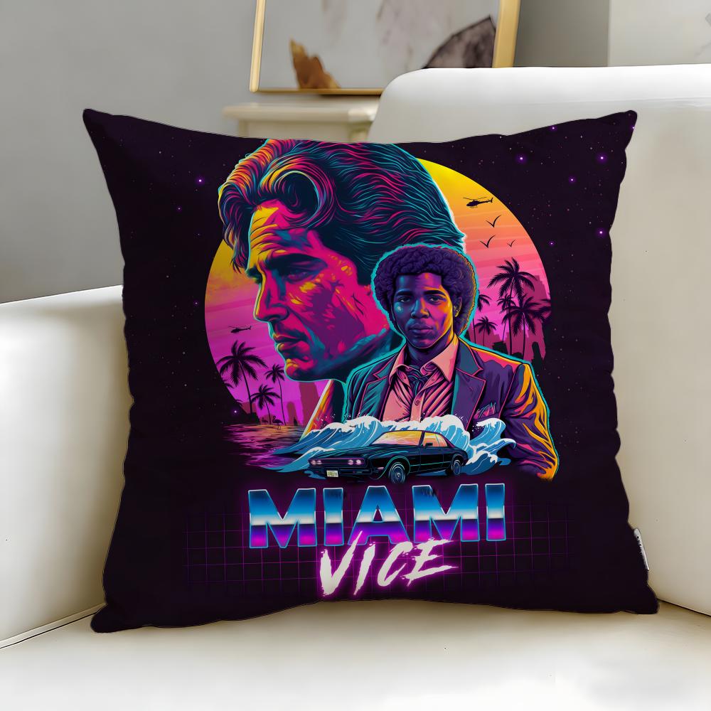 Klassische Film Miami Vice Kissenbezug Weich Leicht zu Waschen Kissenhülle Vielseitig für Sofa Bett Reise und Büro